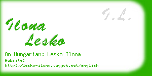 ilona lesko business card